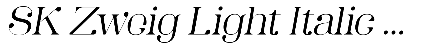 SK Zweig Light Italic Rounded